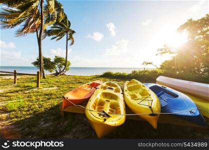 canoe on beach