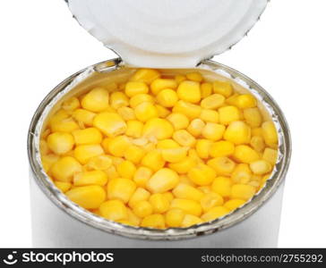 cans of corn. Iron packaging, a photo with top