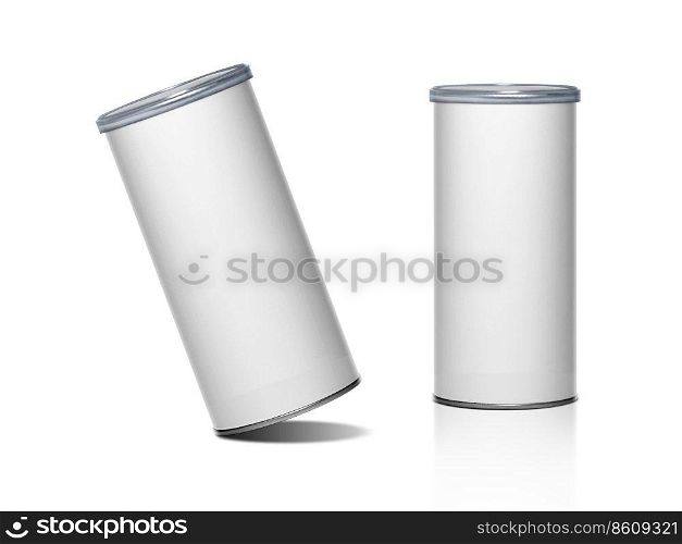 Cans packaging for snack product like potato chips or peanuts. Ready For Your Design
