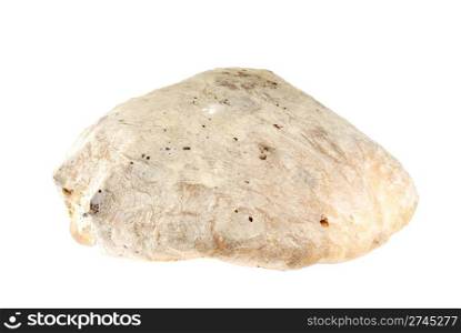 cantle of wheaten bread isolated on white background