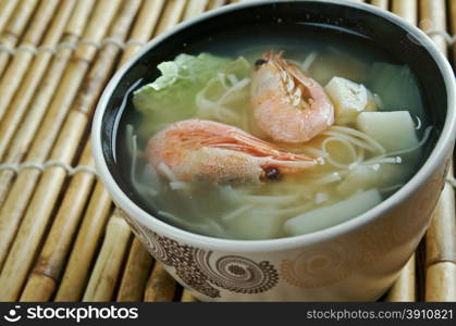 Cantonese seafood soup - seafood soup within Cantonese cuisine. found in Hong Kong,