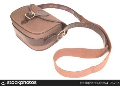 Canvas and leather cartridge bag for shooting