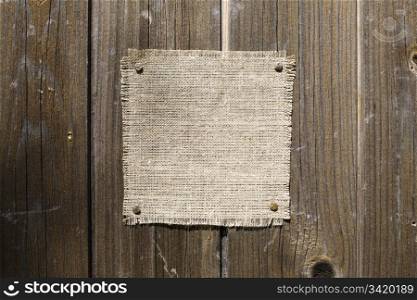 Canvas On Dark Wooden Texture. Ready For Your message.
