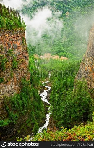 Canyon of Spahats Creek in Wells Gray Provincial Park, British Columbia, Canada