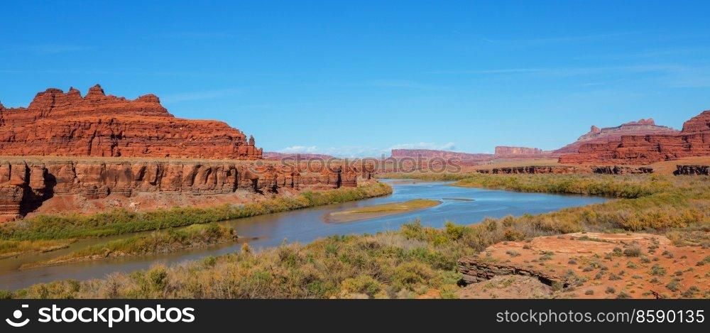 Canyon of the Colorado river in Utah, USA