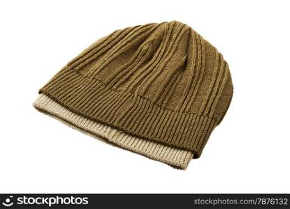Cap from wool isolated on a white background