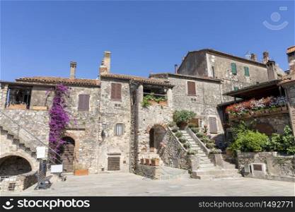 Capalbio, Grosseto, Tuscany, Italy: historic village in Maremma. Typical square