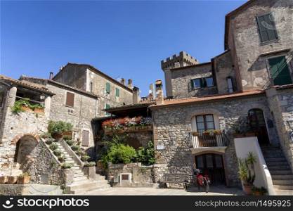 Capalbio, Grosseto, Tuscany, Italy: historic village in Maremma. Typical square