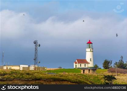 Cape Blanco Lighthouse at Pacific coast, built in 1870, Oregon, USA