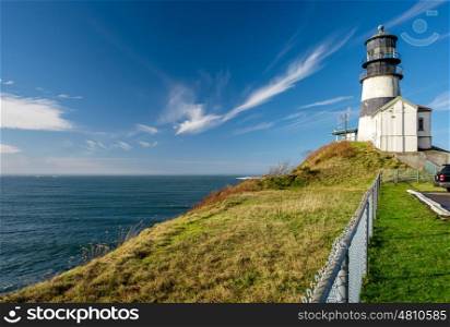 Cape Disappointment Lighthouse, built in 1856, Pacific coast, WA, USA