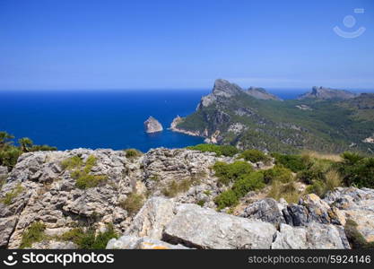 Cape formentor in the coast of mallorca, spain