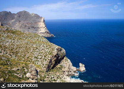 Cape formentor in the coast of mallorca, spain