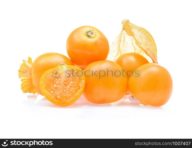 Cape gooseberry on white background