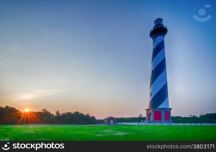 Cape Hatteras Lighthouse early morning on Outer banks, North Carolina