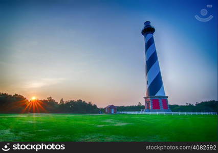 Cape Hatteras Lighthouse early morning on Outer banks, North Carolina