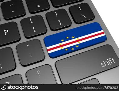 Cape Verde keyboard image with hi-res rendered artwork that could be used for any graphic design.. Cape Verde