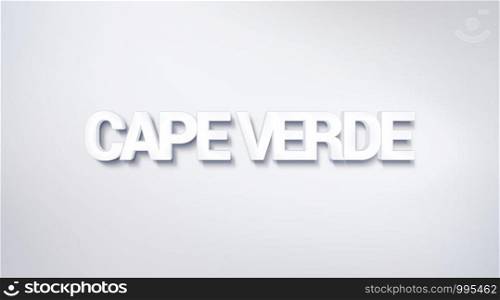 Cape Verde, text design. calligraphy. Typography poster. Usable as Wallpaper background