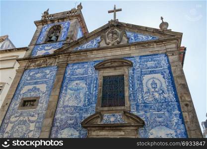 Capela das Almas Decorated with Azulejo Tile - Capela de Santa Catarina in Porto, Portugal