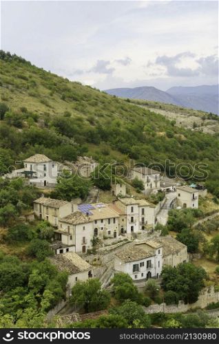 Capestrano, L Aquila province, Abruzzo, Italy: view of the historic town