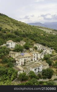 Capestrano, L Aquila province, Abruzzo, Italy: view of the historic town