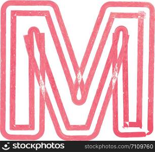 Capital letter M vector illustration