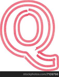 Capital letter Q vector illustration