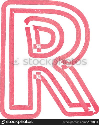 Capital letter R vector illustration