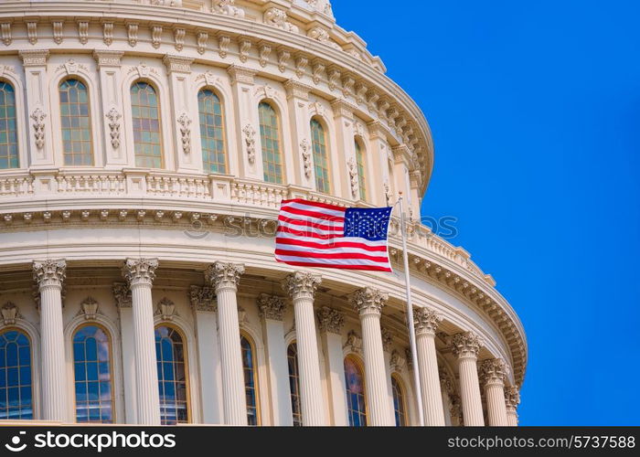 Capitol building Washington DC american flag USA congress US