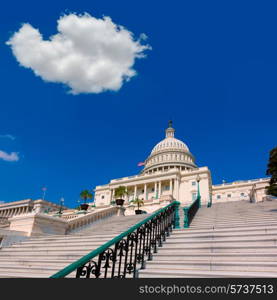 Capitol building Washington DC sunlight USA congress stairway US