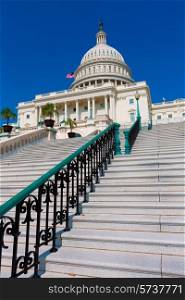 Capitol building Washington DC sunlight USA congress stairway US