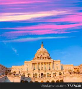 Capitol building Washington DC sunlight USA US congress