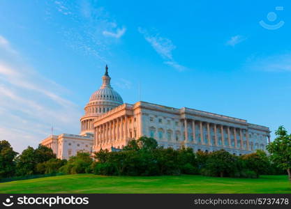 Capitol building Washington DC sunlight USA US congress