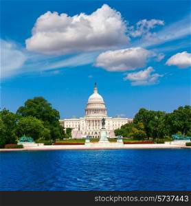 Capitol building Washington DC sunlight USA US congress pool