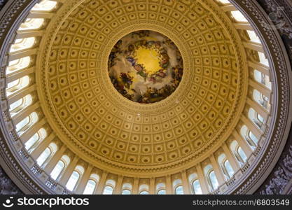 Capitol hill Dome. The dome inside of US Capitol in Washington DC