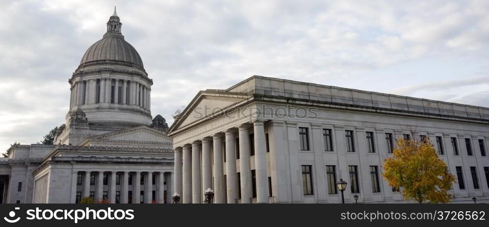 Capitol Legislative Building Stone Column Front Olympia Washington Panoramic