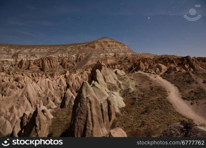 Cappadocia at night, Turkey