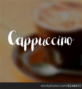 Cappuccino concept on a background
