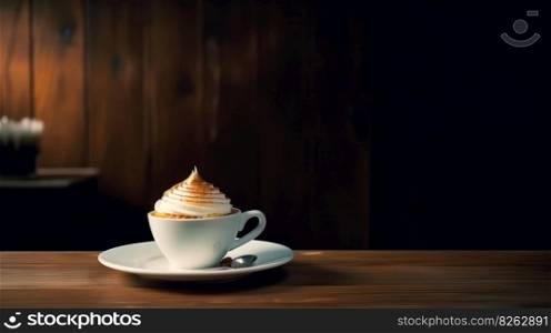 Cappuccino cup. Illustration Generative AI
