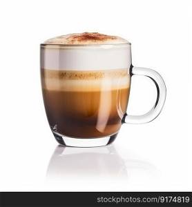 Cappuccino cup isolated. Illustration AI Generative
