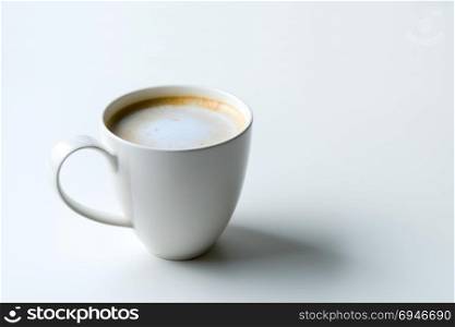 cappuccino on a white table