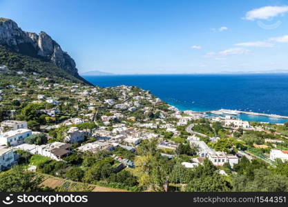 Capri island in a beautiful summer day in Italy