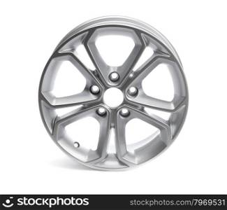 Car alloy wheel. Isolate on white.
