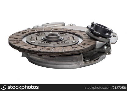 Car clutch isolated on white background.