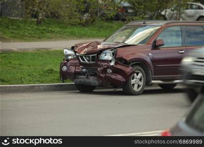 Car crash head-on collision