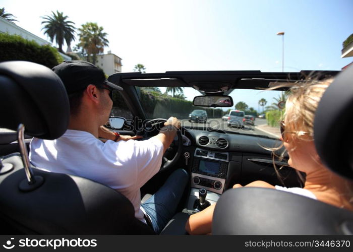 car driver on fast speed