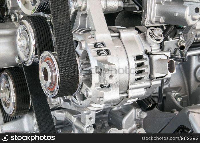 Car engine closeup, Part of car engine