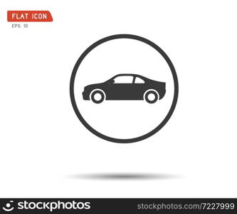 Car icon, Flat logo Vector illustration