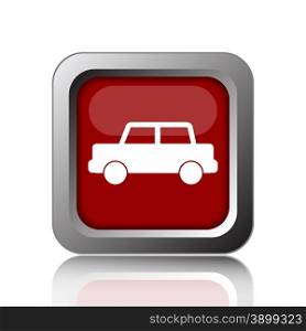 Car icon. Internet button on white background
