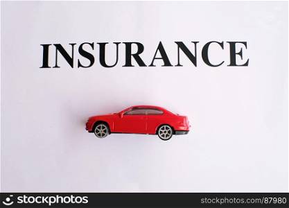 Car insurance concept with policy