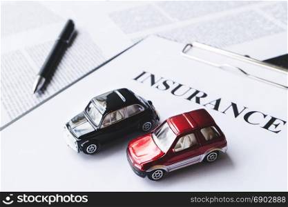Car insurance with model and policy documents